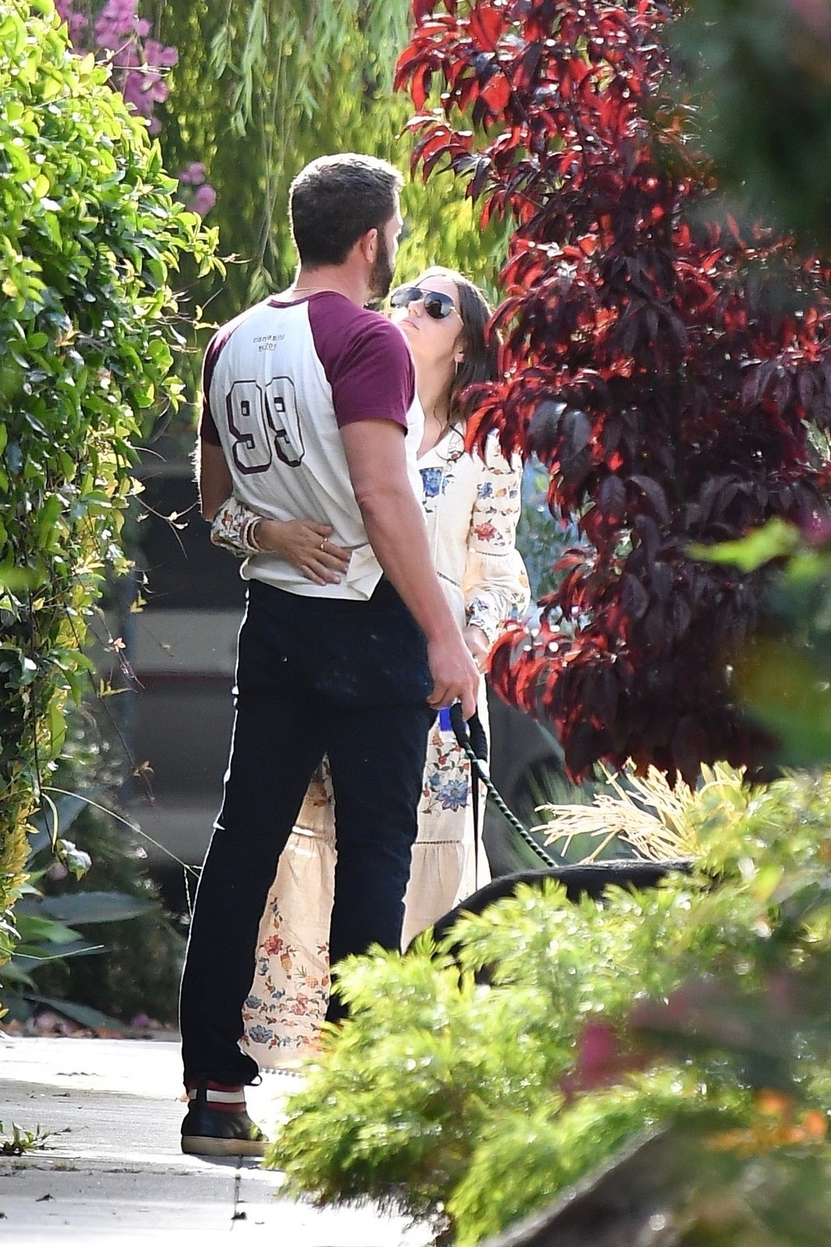 Ben Affleck and Ana De Armas enjoy a nice afternoon walk with their dogs