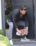 Ben Affleck pictured picking up his favorite coffee delivery!