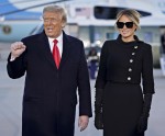 Trump leaves the White House on his last day as President of the United States