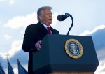 President Donald J. Trump greets attendees at Joint Base Andrews