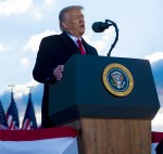 President Donald J. Trump greets attendees at Joint Base Andrews