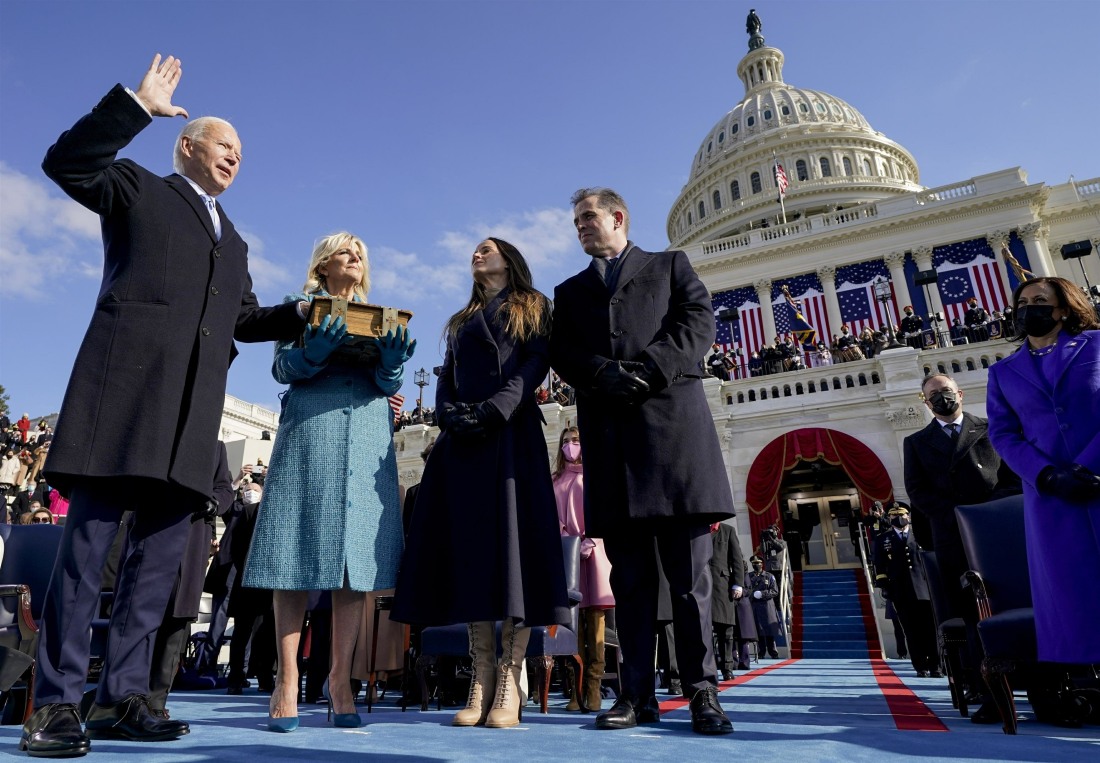 Biden takes the Oath of Office as the 46th President of the US