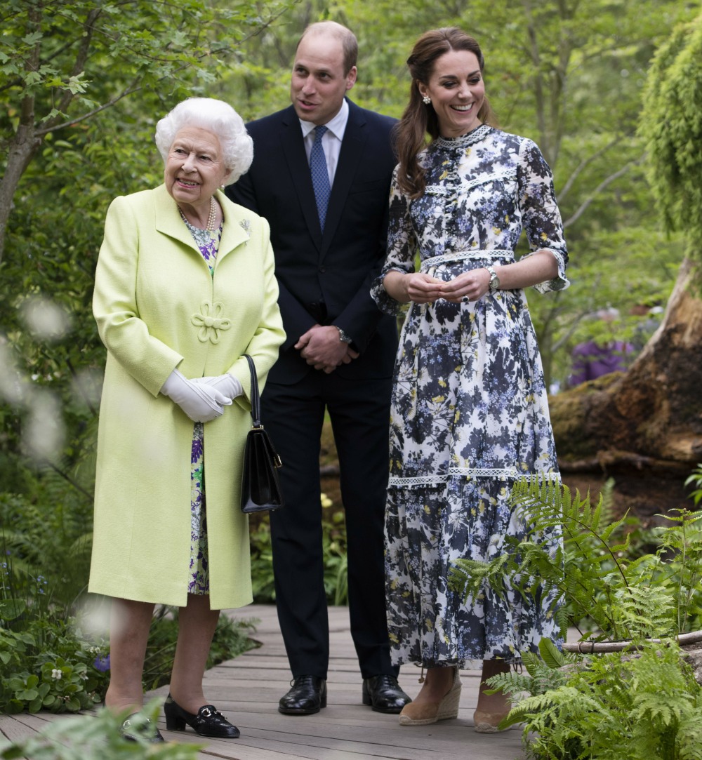 HRH The Queen visiting is shown around 'Back to Nature' by the Duke and Duchess of Cambridge