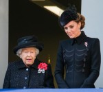 Her Majesty The Queen, HRH The Duchess of Cornwall and HRH The Duchess of Cambridge attends the National Service of Remembrance at the Cenotaph on Sunday 10 November 2019