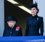 Her Majesty The Queen, HRH The Duchess of Cornwall and HRH The Duchess of Cambridge attends the National Service of Remembrance at the Cenotaph on Sunday 10 November 2019