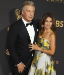 Alec Baldwin, Hilaria Baldwin attends The 69th Annual Primetime Emmy Awards at the Microsoft Theater