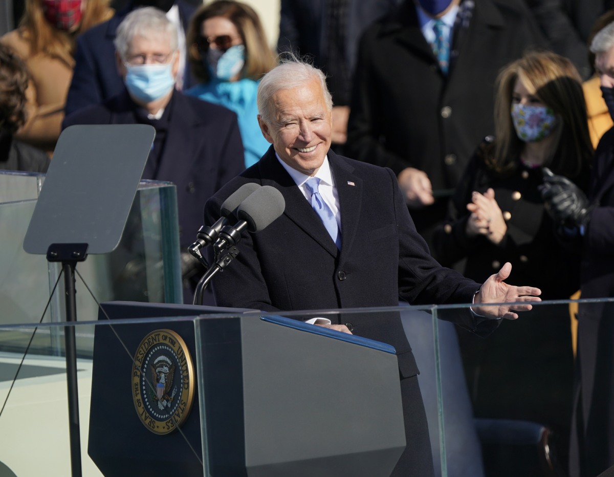 Biden takes the Oath of Office as the 46th President of the US