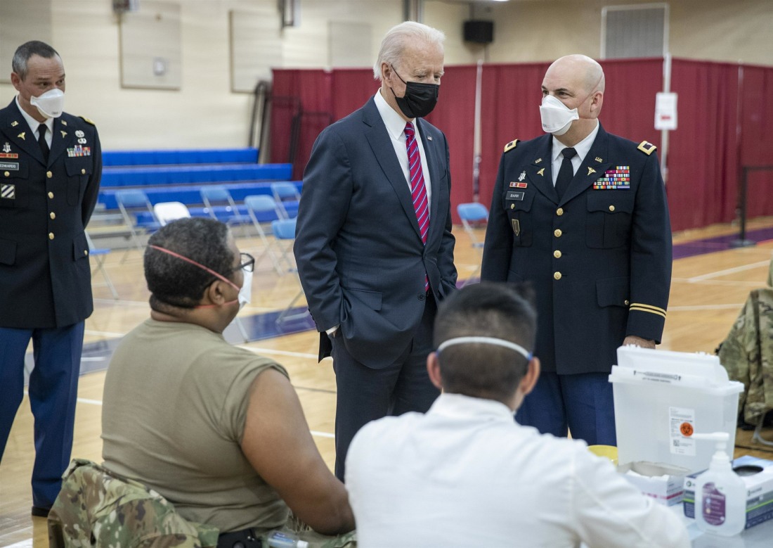 US President Joe Biden visits Walter Reed National Military Medical Center