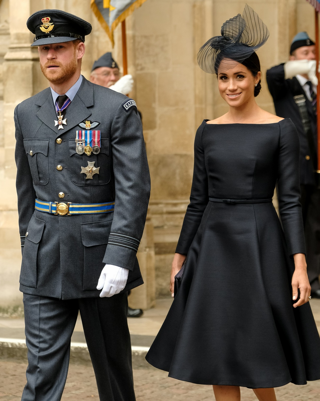 Prince Harry, The Duke of Sussex and Meghan, Duchess of Sussex at service to mark the centenary of the Royal Air Force on 10/07/2018