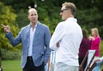 The Duke of Cambridge hosts an outdoor screening of the Heads Up FA Cup final on the Sandringham Estate. William with former Arsenal player Tony Adams.   1.8.2020