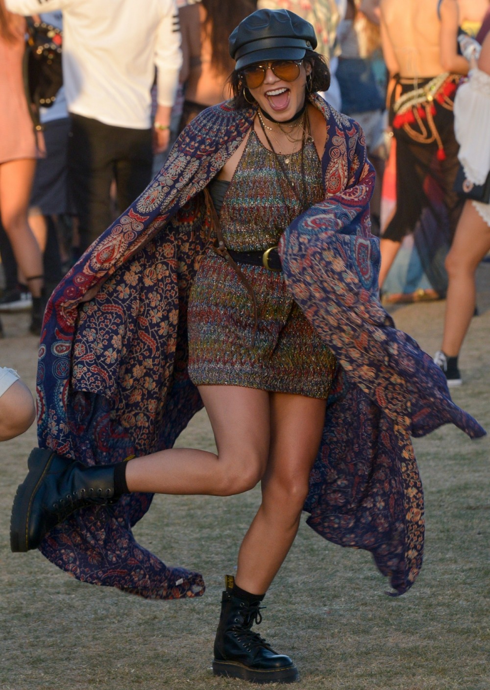 Vanessa Hudgens dances her heart out on the Polo Fields during Coachella Weekend 2