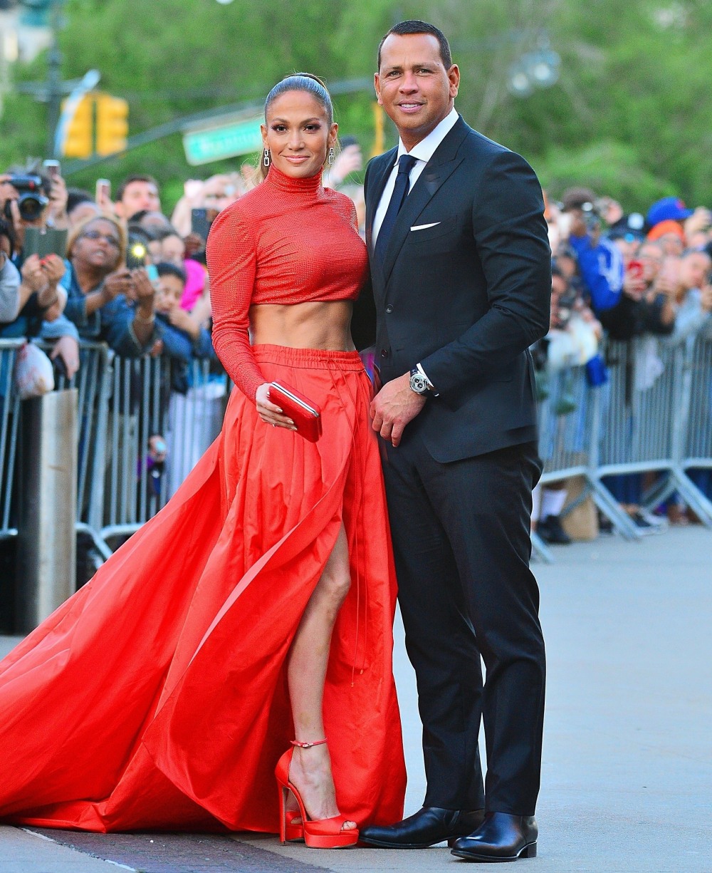 Jennifer Lopez and Alex Rodriguez are all smiles as they arrive to the 2019 CFDA Awards in NYC