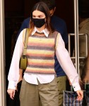 Kendall Jenner sports a preppy look while shopping at a local Deli in NYC