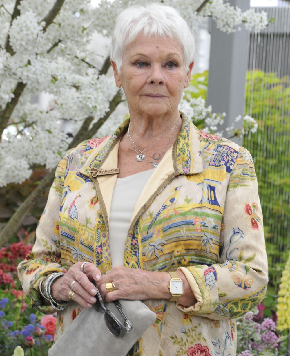 Dame Judi Dench at the RHS Chelsea Flower Show on Press Day - 20 May 2019.