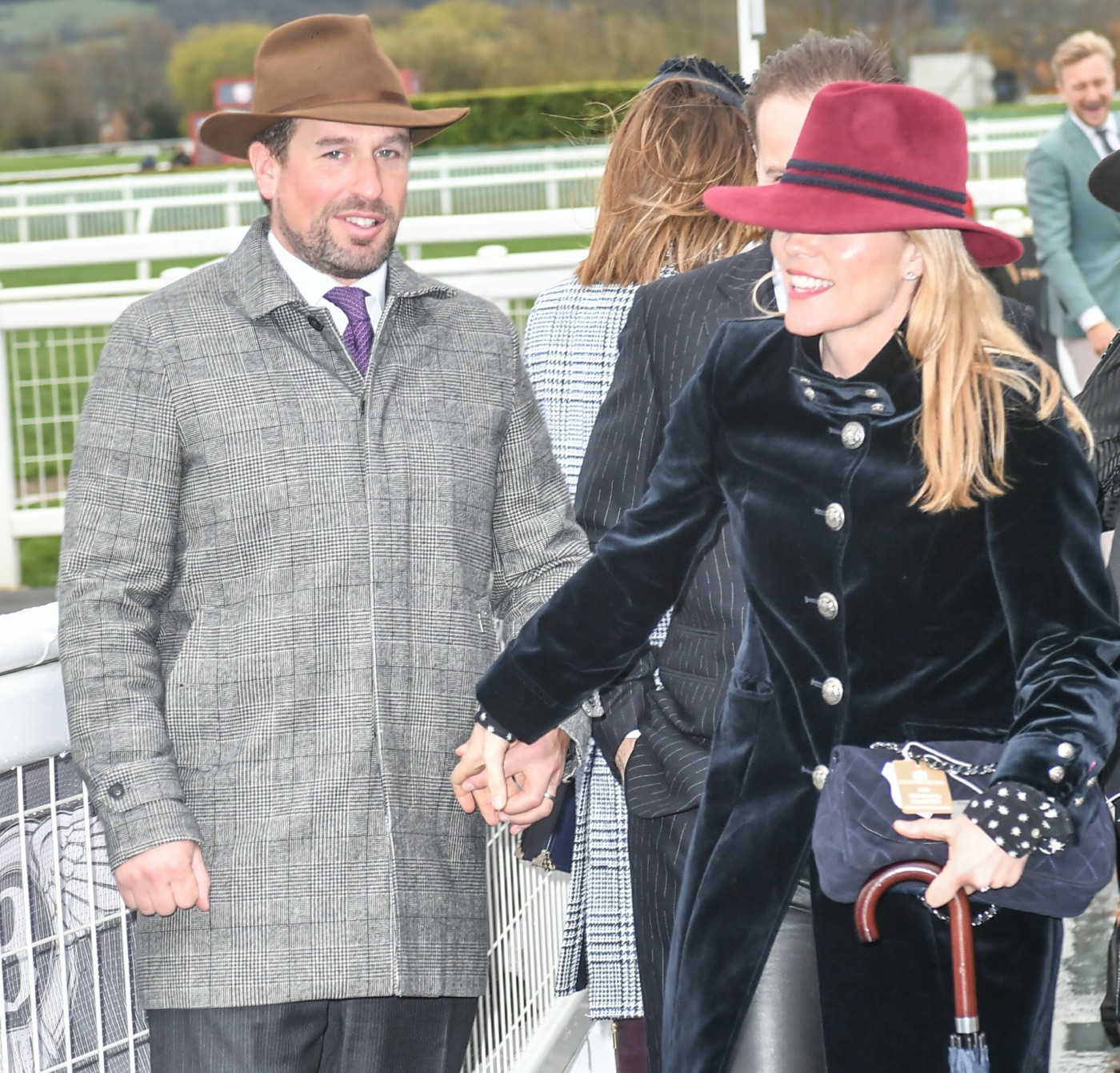 Peter Phillips and his wife Autumn Phillips arrive for Gold Cup day, The Festival  at Cheltenham Racecourse  2019, Cheltenham Glos