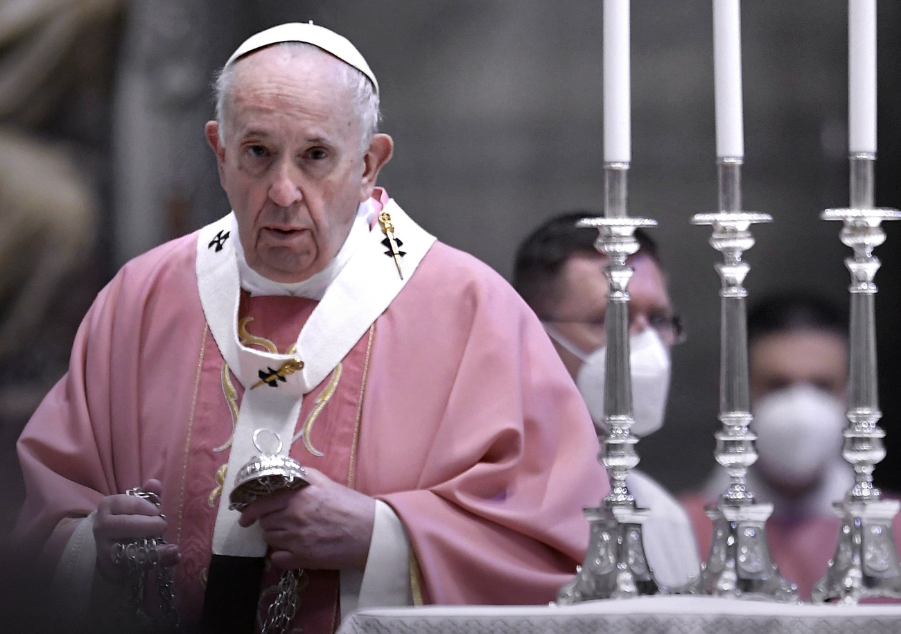 Pope Francis holds a mass to mark 500 years of Christianity in t