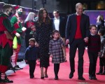 The Cambridge Family attend a special Christmas Pantomime performance at London's Palladium Theatre