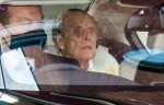 British Royal Prince Philip, the Duke of Edinburgh leaves the King Edward VII Hospital in London.