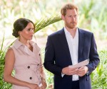 Britain's Prince Harry and his wife Meghan, the Duke and Duchess of Sussex in South Africa