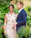 Britain's Prince Harry and his wife Meghan, the Duke and Duchess of Sussex in South Africa