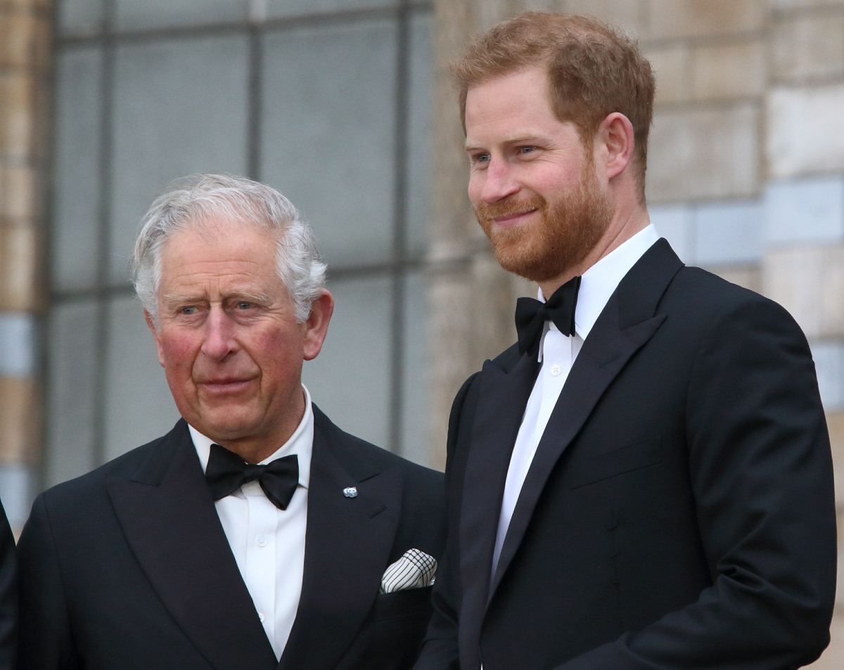 Prince Charles and Prince Harry at the World Premiere of Netflix's Our Planet at the Natural History Museum, Kensington, London on April 4th 2019