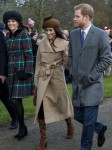 The British Royal family arrive at Sandringham to celebrate Christmas Day