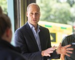 Duke of Cambridge meets ambulance staff