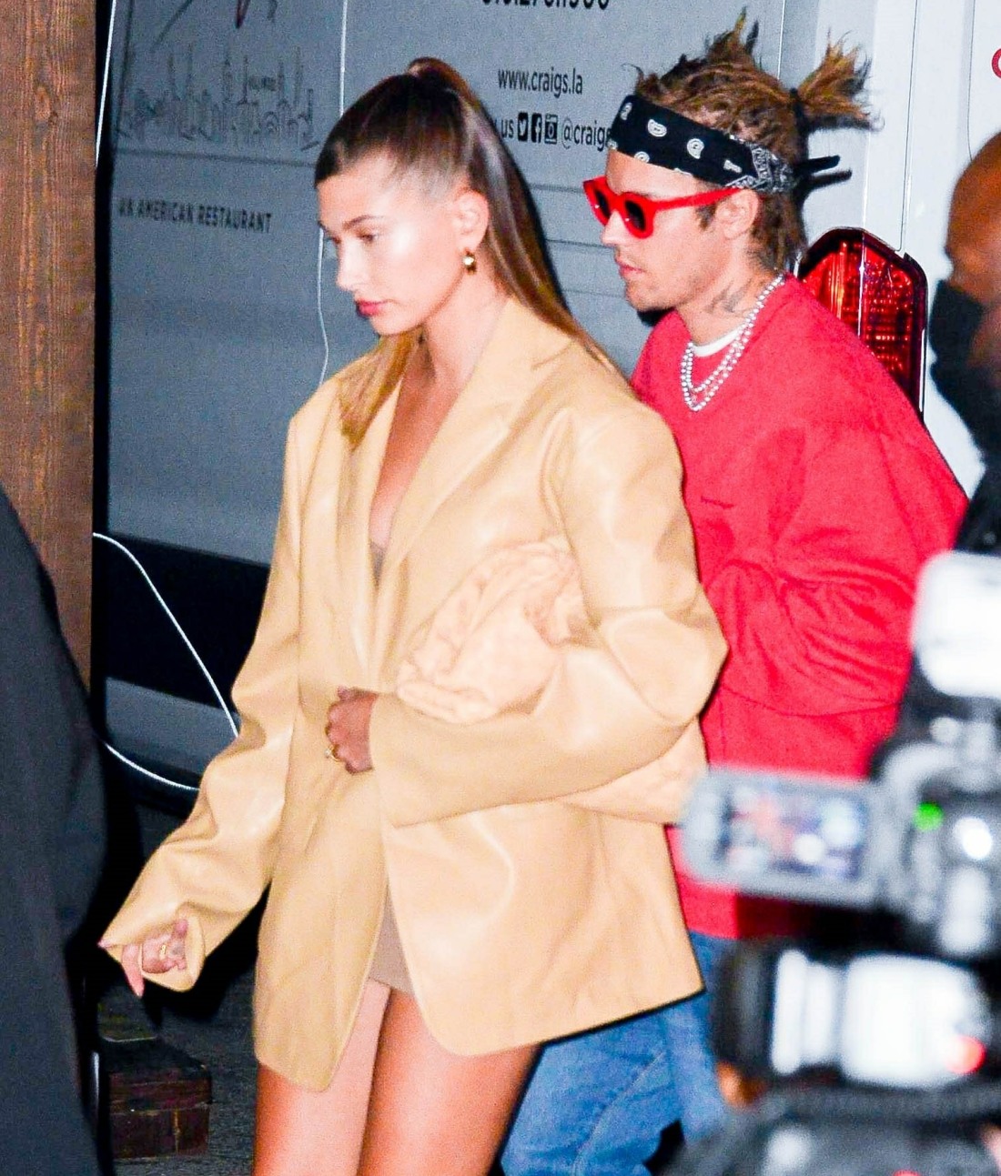 Justin Bieber and Hailey Bieber step out for a romantic date night at Craig's!