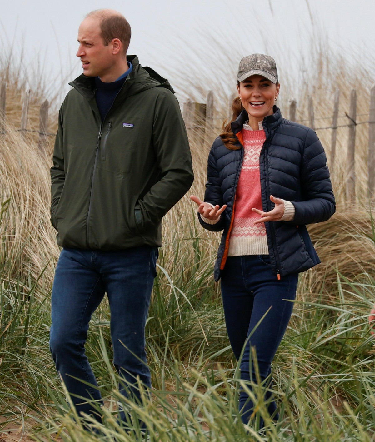 Britain's Prince William and Catherine, Duchess of Cambridge try land yachting at St Andrews