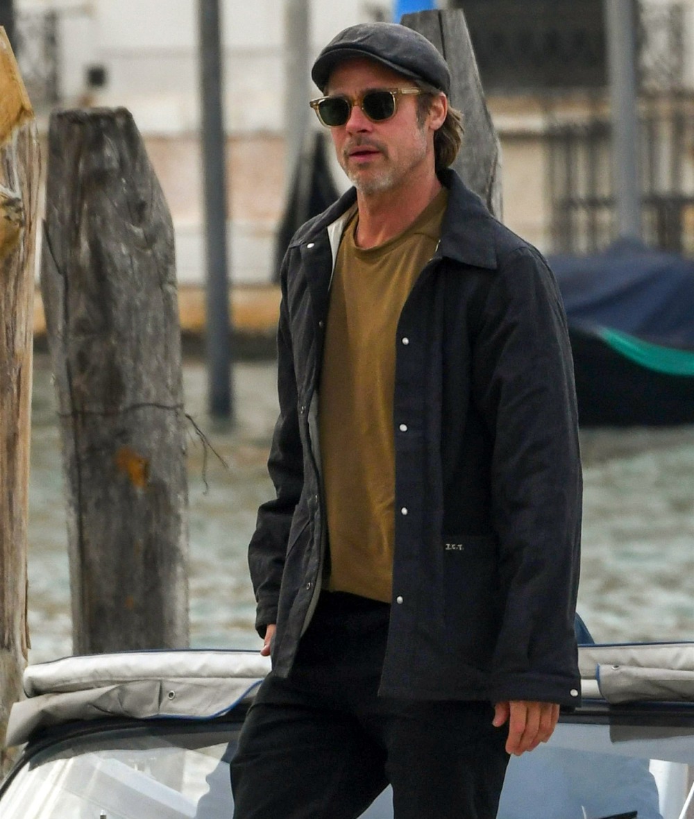Brad Pitt en route to the Biennale art event in Venice, Italy