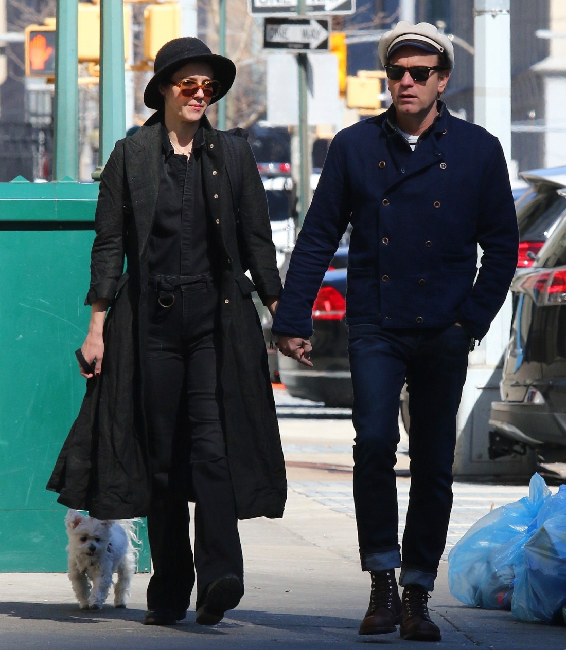 Ewan McGregor and girlfriend Mary Elizabeth Winstead hold hands while riding the Subway in NYC