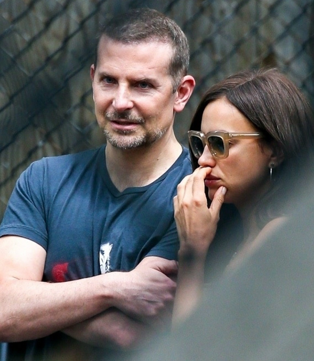Friendly exes Irina Shayk and Bradley Cooper pictured chatting at a local park in NYC!