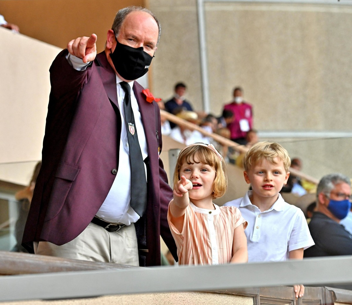 Prince Albert II of Monaco during the last day of the World Rugby Sevens Repechage tournament