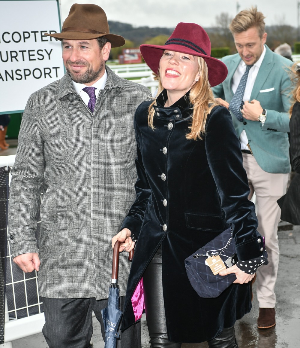 Peter Phillips and his wife Autumn Phillips arrive for Gold Cup day, The Festival  at Cheltenham Racecourse  2019, Cheltenham Glos