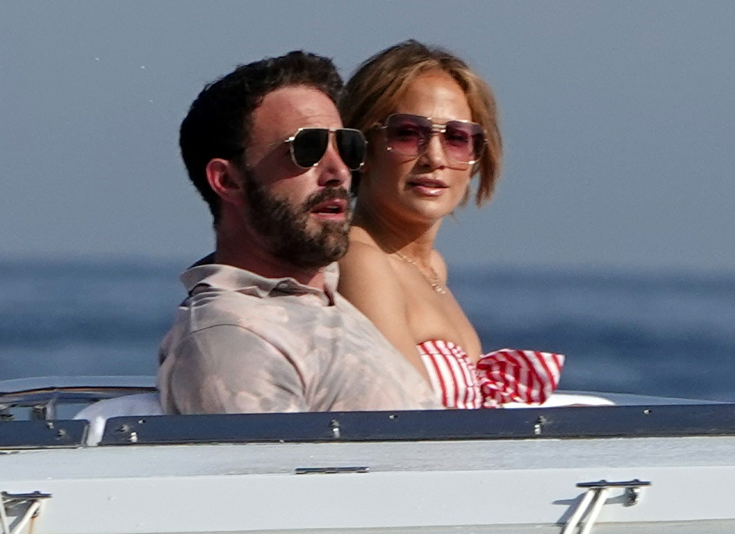 Jennifer Lopez pictured with Boyfriend Ben Affleck in Nerano