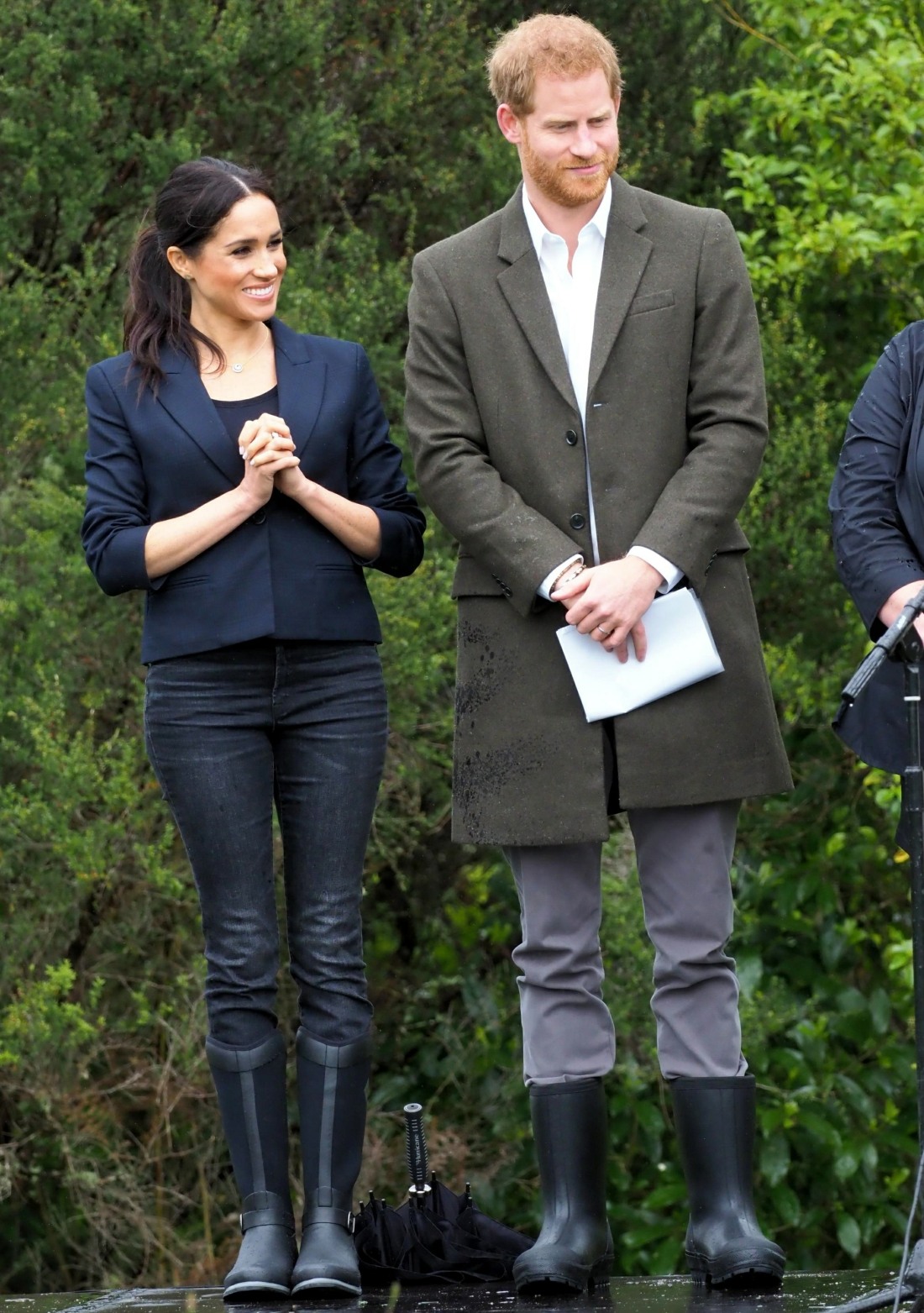 Prince Harry and Meghan Markle attend a dedication of a 20-hectare site