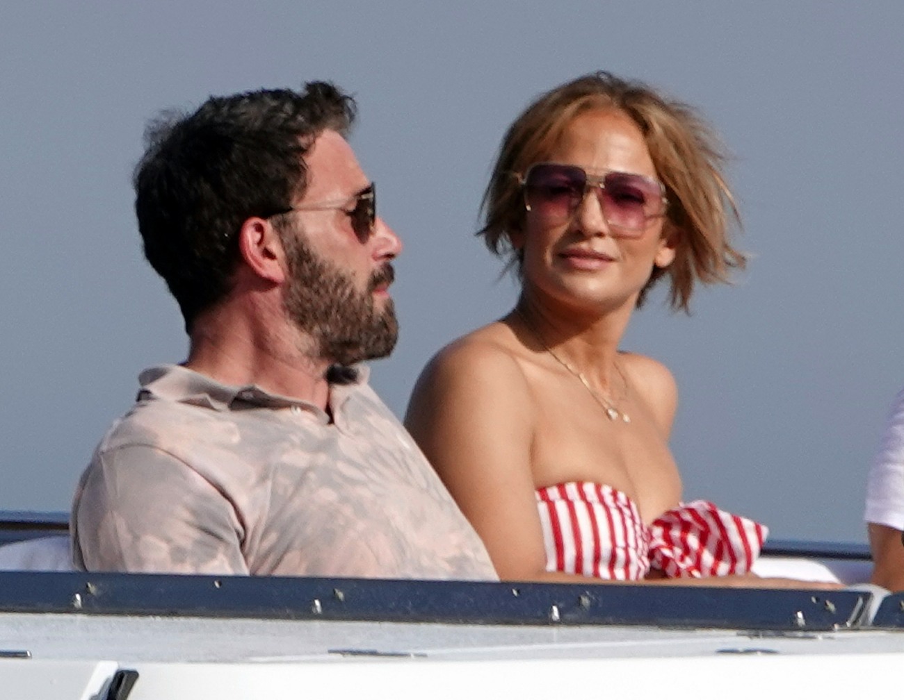 Jennifer Lopez pictured with Boyfriend Ben Affleck in Nerano