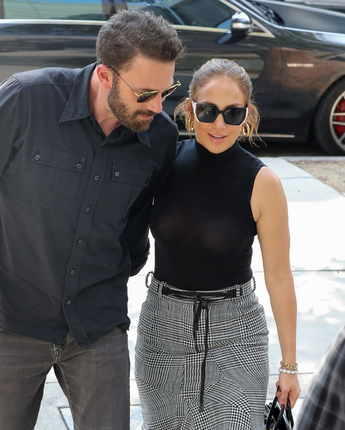 Ben Affleck and Jennifer Lopez wear matching outfits shopping in LA