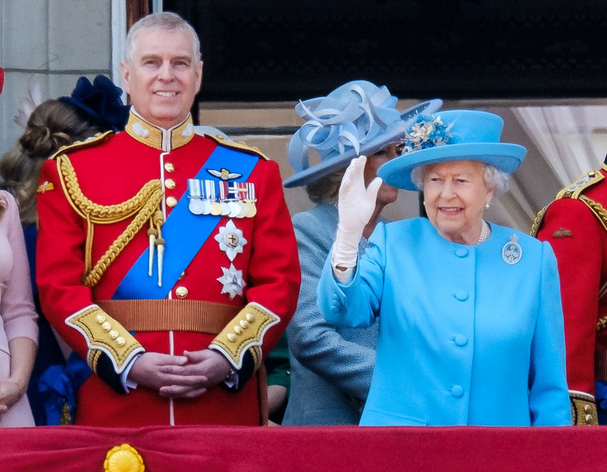 The Royal Family gather on the palace balcony  at Trooping the Colour and Queens Birthday Parade on 09/06/2018