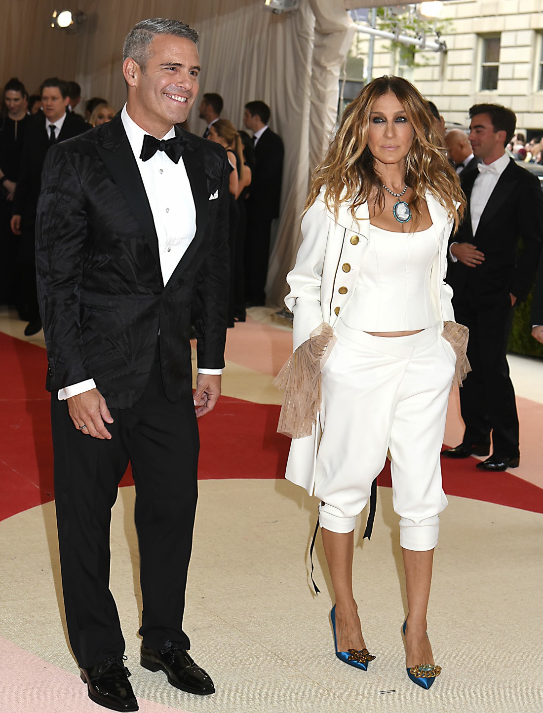 Andy Cohen and Sarah Jessica Parker attends the Metropolitan Museum of Art Costume Institute Benefit Gala on May 2, 2016 in New York, New York, USA. The show is Manus x Machina: Fashion in an Age of Technology.  photo by Robin Platzer/Twin Images/Photo
