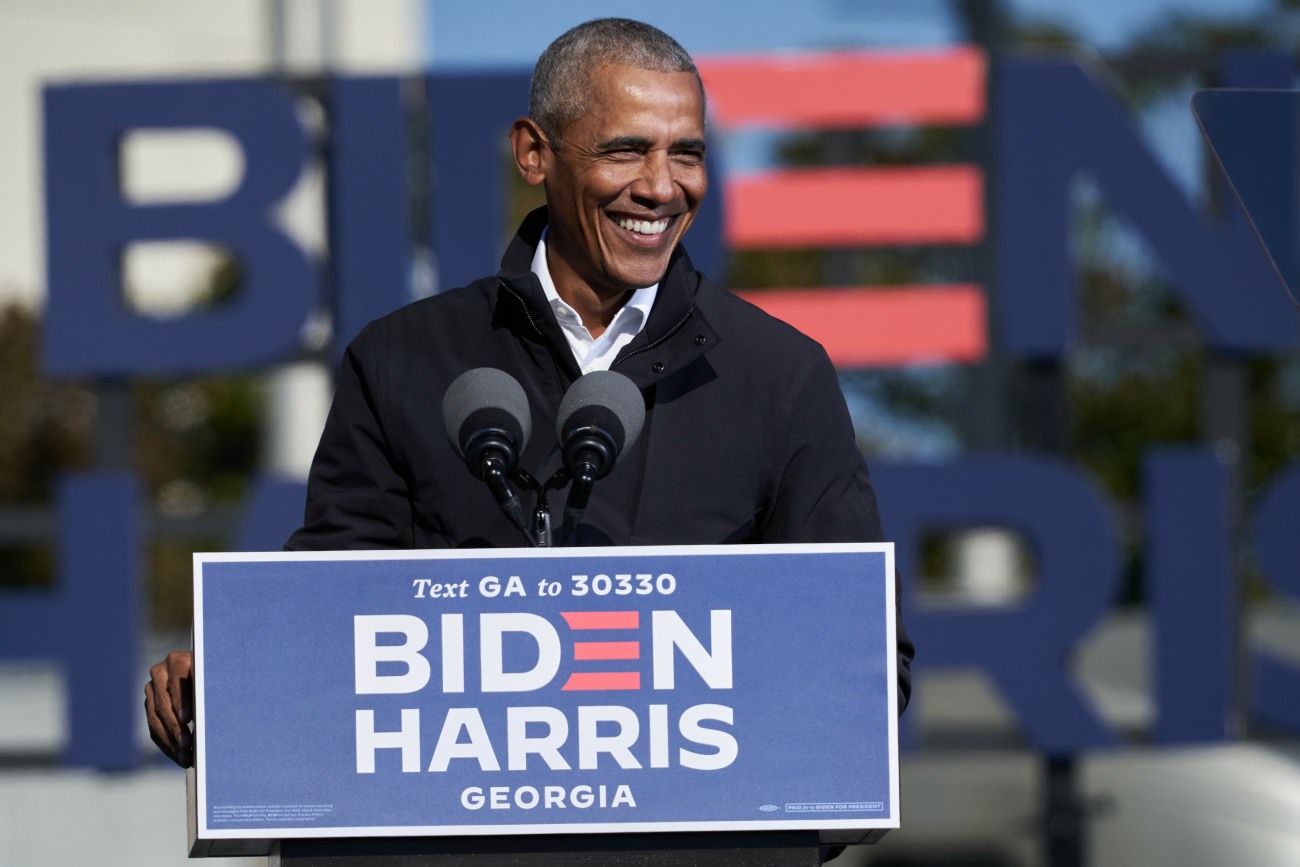 USA - 2020 - President Barack Obama drive-in rally in Atlanta