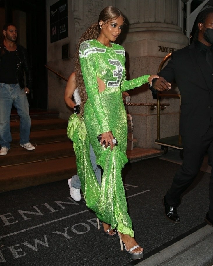 Ciara seen coming out from The Peninsula Hotel and heading to the Met Gala
