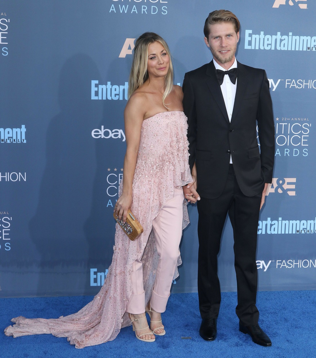 Kaley Cuoco, Karl Cook attends The 22nd Annual Critics' Choice Awards at Barker Hanger, Santa Monica