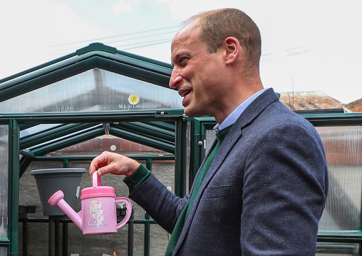 The Duke of Cambridge during his visit to Brighter Futures
