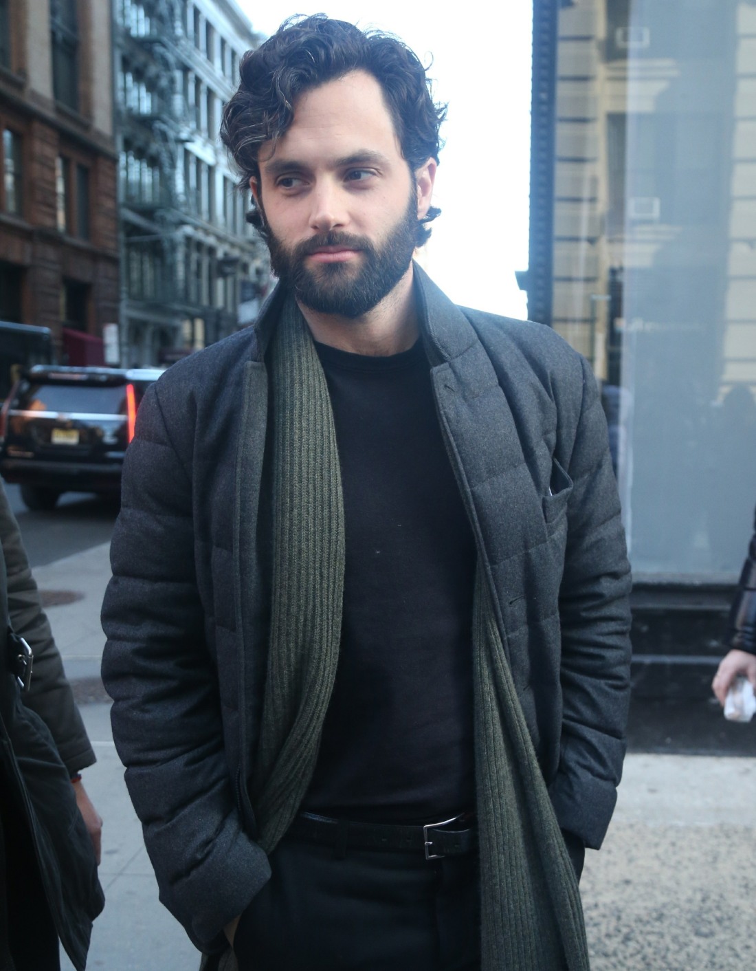 'You' star Penn Badgley all bundled up in NYC