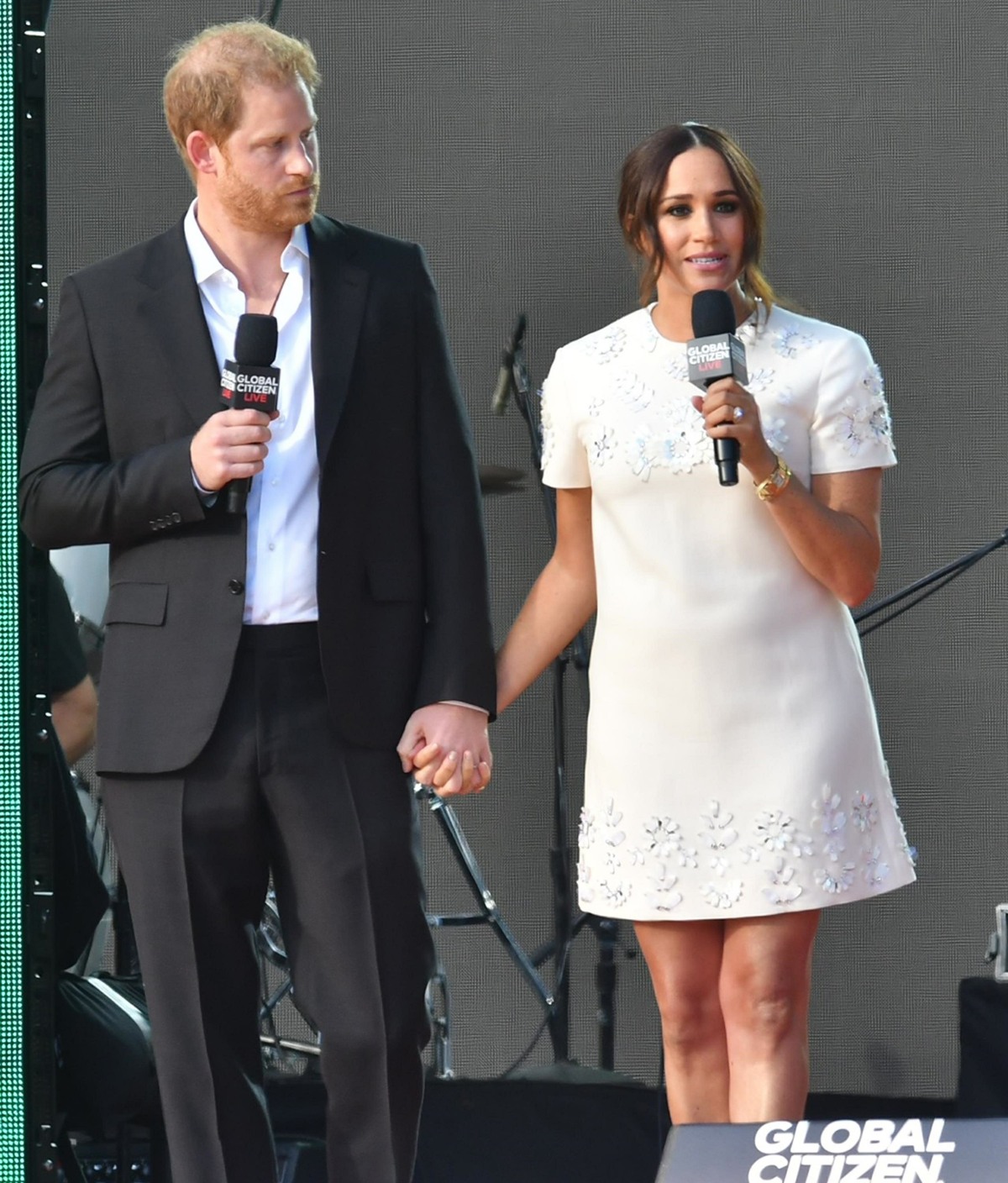 Prince Harry and Meghan Markle speak at the 2021 Global Citizen Live Festival