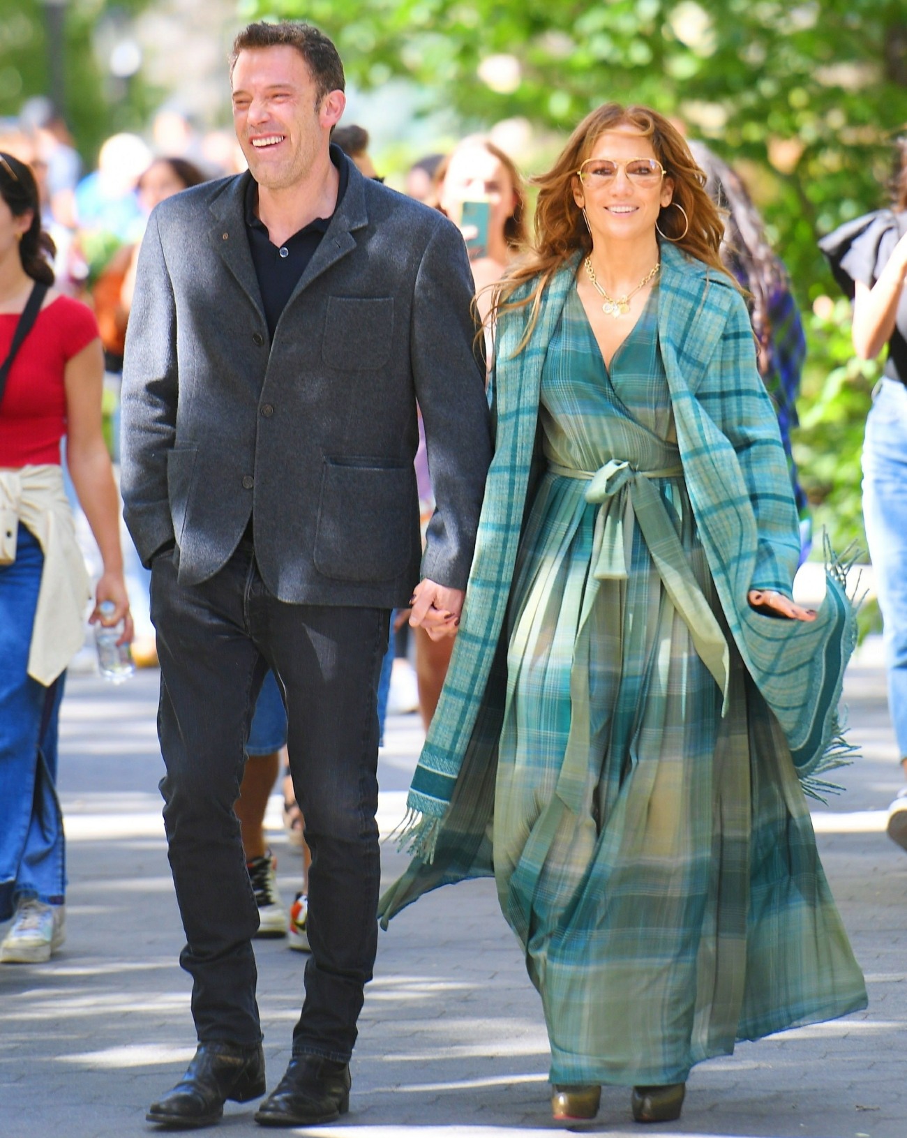 Jennifer Lopez and Ben Affleck spotted packing on the PDA as they go for a walk in Madison Square Park