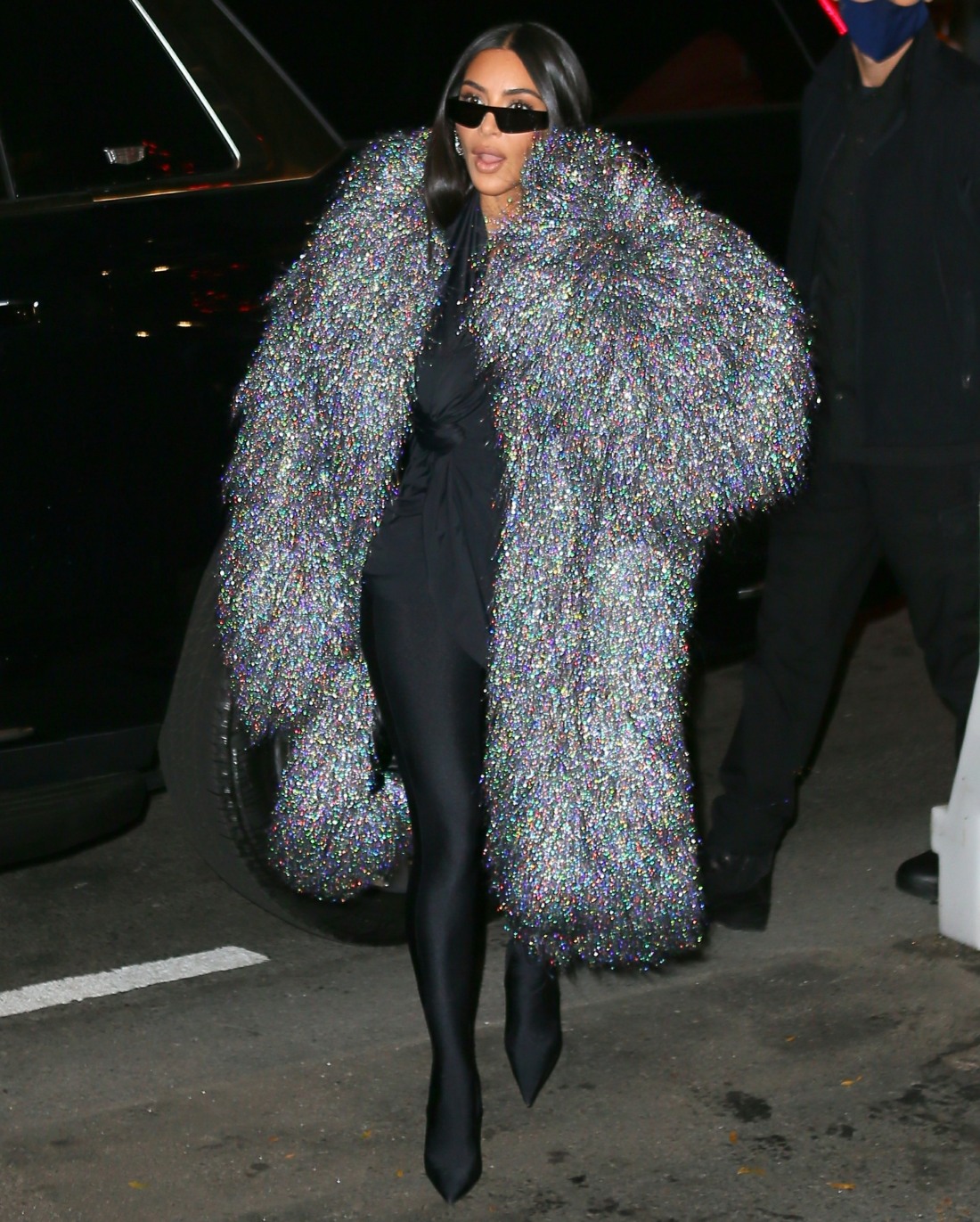 Kim Kardashian arrives at the SNL dinner at Lattanzi in New York City