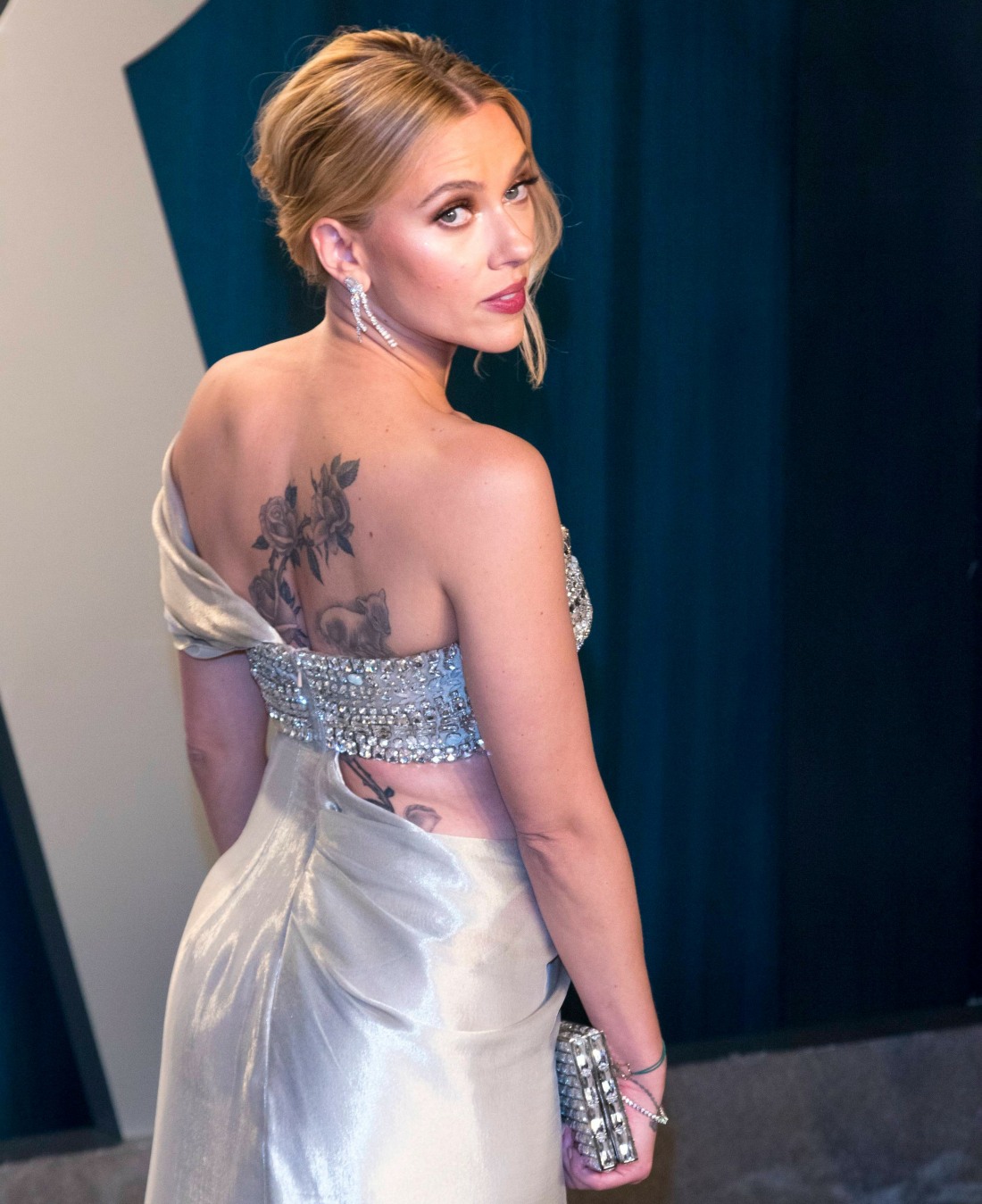 Scarlett Johansson attends the Vanity Fair Oscar Party at Wallis Annenberg Center for the Performing...