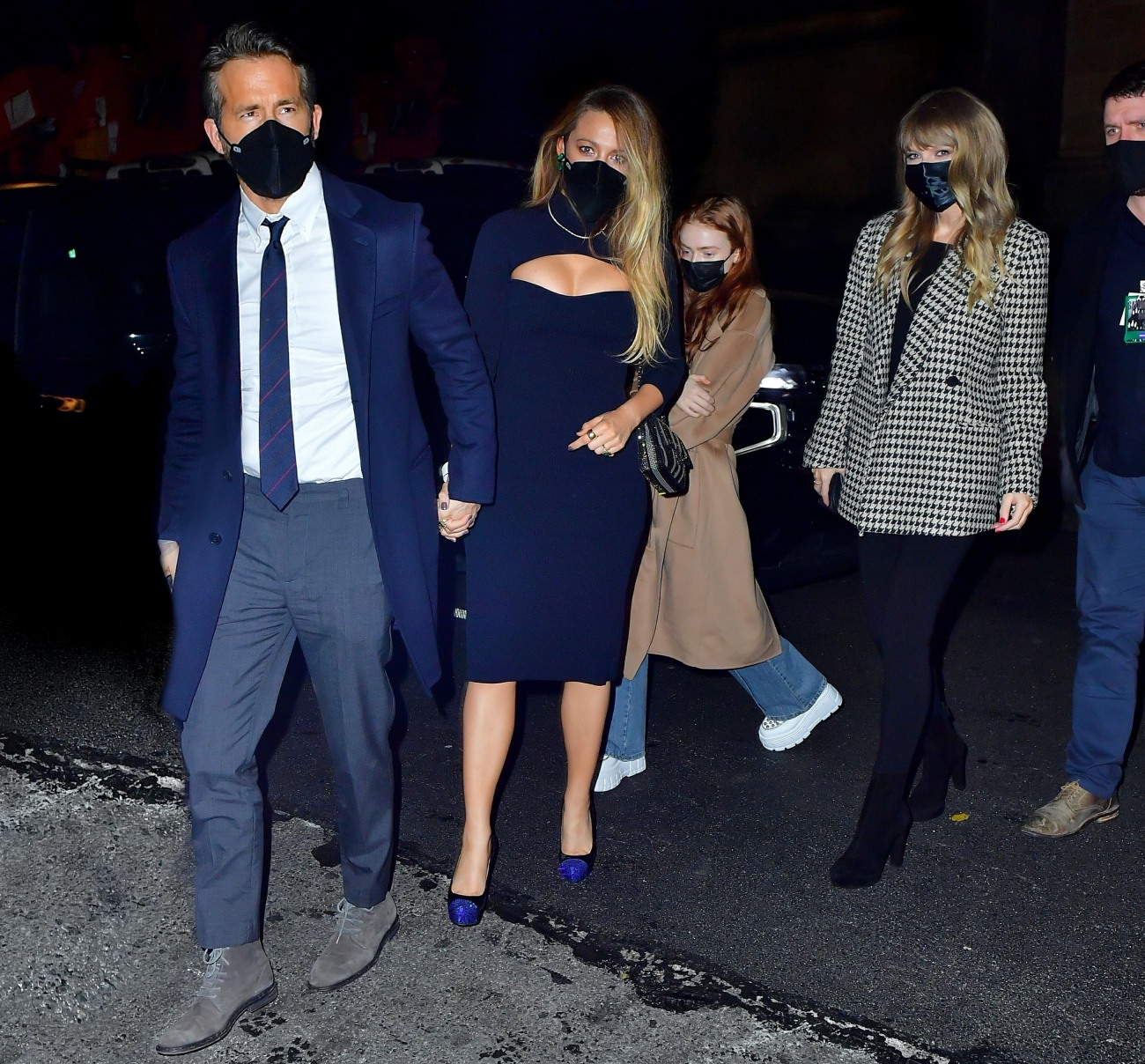 Taylor Swift, Blake Lively, and Ryan Reynolds arrived together at SNL after-party in NYC